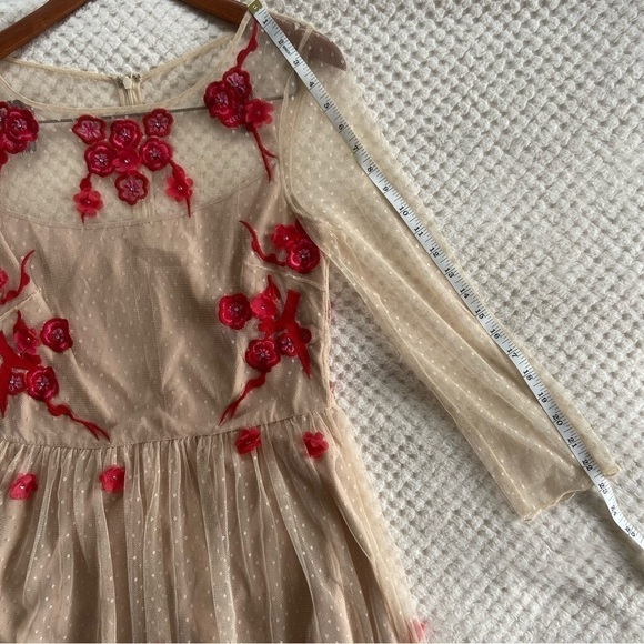 Alice By Temperley Nude Embellished Embroidery Dress - Picture 14 of 16